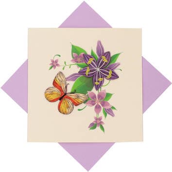 Butterfly & Purple Flower